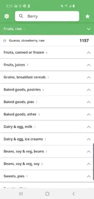 GG Food Codes android App screenshot 1